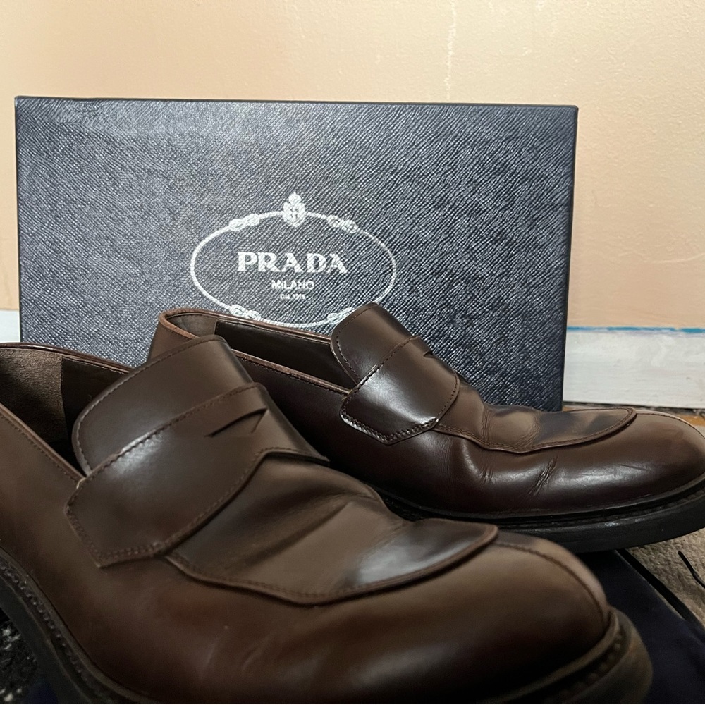 Prada loafers brown